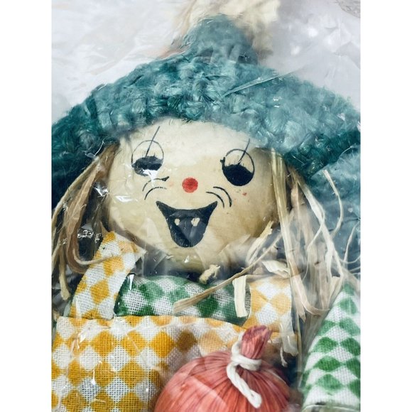 BOO-tique Halloween 7” Wooden Primitive Scarecrow With Jack-O’-Lantern Vintage - Picture 6 of 10